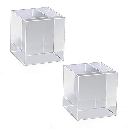 Mirart Clear Acrylic Cube (2" x 2" x 2" - 2 Pack) - size: 2" x 2" x 2" (2 Pack)