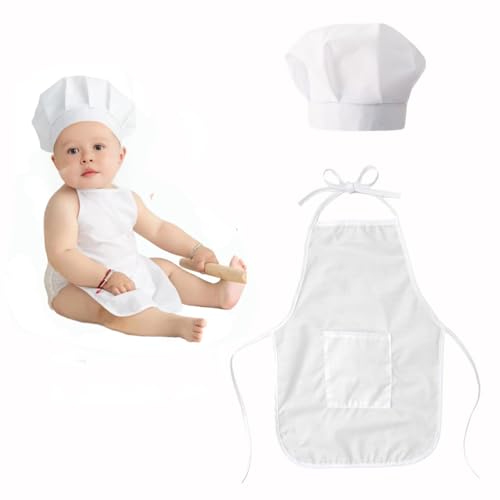 2 PCS Baby Photography Props, Chef Posing Photo for 6-24 Months, Chef Hat and Apron Photo Props - color: Boy