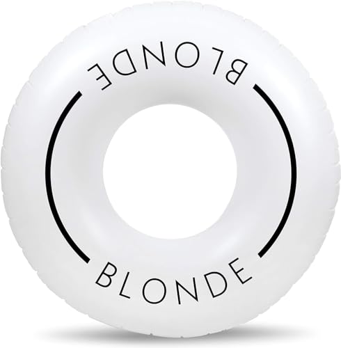 Loteli Swim Ring Float - Minimal Aesthetic Inflatable Swim Ring | Classic Prop for Party, Photo Shoot, Summer Fun & Relaxation | Durable & Easy to Inflate - color: Blonde, size: 2 Pack