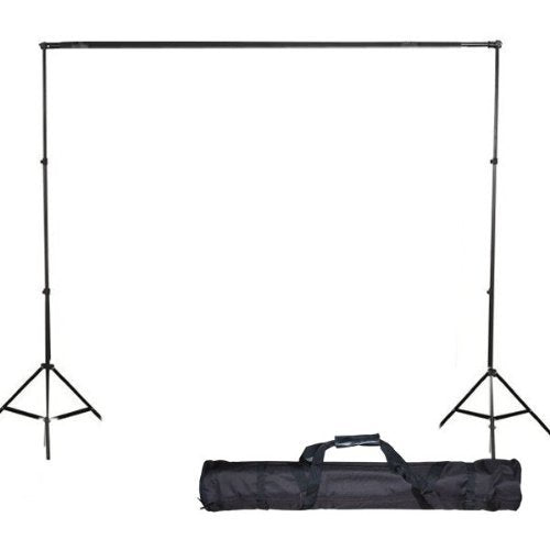 800W Photography Lighting Kit, 10 x 10 Feet Cotton Black Muslin Backdrop Background and Photo Portrait 33-Inch Umbrella, White