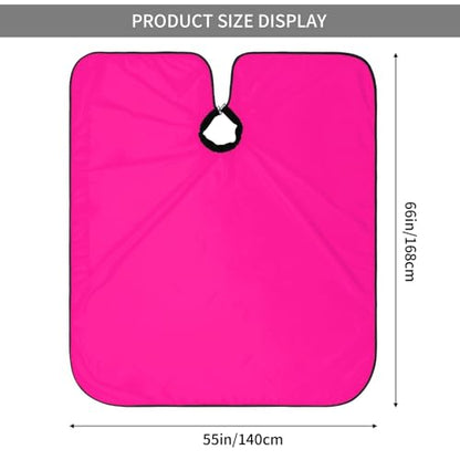 Custom Barber Cape Unisex Salon Hair Cutting Capes Add Your Image Logo Haircut Kit Personalized Stylist Tool - color: Deep Pink