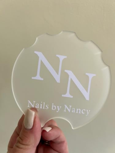 Personalised Manicurist Dics, 4'' Disc for Nail Artist Gifts, Nail Advertising Tool, Nail Plate Photo Prop, Customized Acrylic Photo Prop for Nail Salons and Nail Artist (Style 15) - color: Style 15