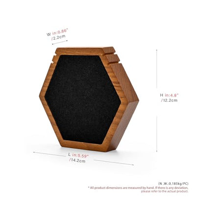 Solid Wood Hexagon Necklace Holder Stand Retail Hanging Jewelry Necklace Stand Display for Vendors(Black) - color: Black