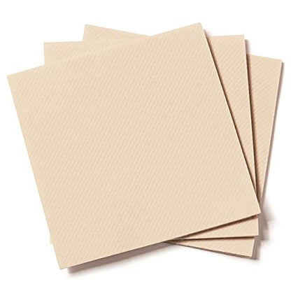 AMERICAN HOMESTEAD Sand Cocktail Napkins - Premium 4.75"x4.75" Disposable Linen-Like Beverage Napkins - Bulk Square Party Bar Serviettes for Weddings, Parties, Events, and Everyday Use - 100 Count - color: Sand, size: 4.75 x 4.75
