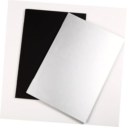 Tofficu Photography Background Board and Reflective Cardboard for Studio Photo Shooting, Thickened A4 Foldable Photo Backdrop Board with Black and White Diffuser Panels for Indoor