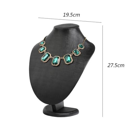 Jewelry Display Stand Fashion Display Rack Light Luxury Jewelry Display Props High-Grade Jewelry Counter Jewelry Display Rack Neck Stand Necklace Stand Display(Black,Large) - color: Black, size: Large