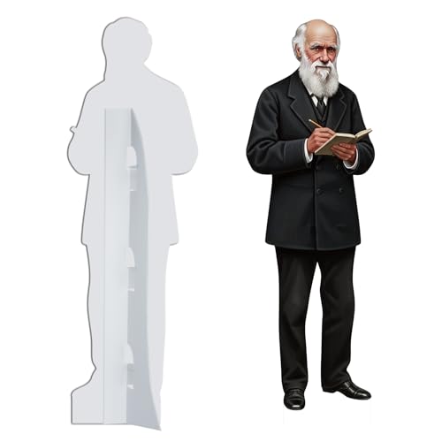 HomeJoy Life Size Cardboard Cutout Standee, Charles Robert Darwin 5ft Standup, Historical Figure Display for Classroom, Museum, Party, Science Exhibition, or Event Decor - color: Charles Robert Darwin, size: 5ft