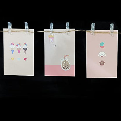 128 Pieces Mini Transparent Plastic Clear Clips, Binder, Photo Clips, Clothespins Clip