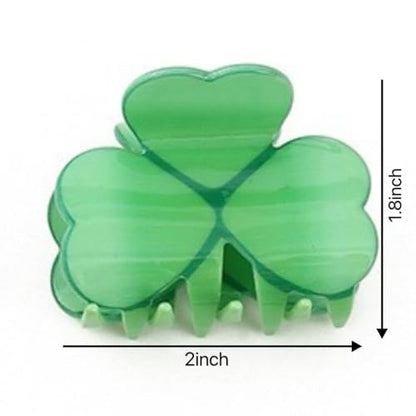 2pcs Green Shamrock Hair Claw Clips, St. Patrick's Day Hair Accessories for Women Girls,Irish Flag Lucky Clover Hair Jaw Barrettes,Holiday Party Favors - color: St. Patrick's A