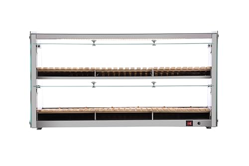 KoolMore 40 in. Glass Countertop Dry Bakery Display Case with Two Shelves and Bamboo Trays (DC-53C-B) - size: 40 in. - 2 Shelves