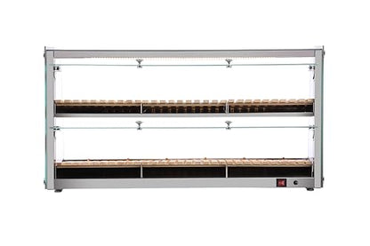 KoolMore 40 in. Glass Countertop Dry Bakery Display Case with Two Shelves and Bamboo Trays (DC-53C-B) - size: 40 in. - 2 Shelves