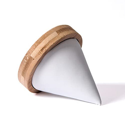 Pangkeep Bamboo Cone Bracelet Display Stand for Show Selling (White) - color: White