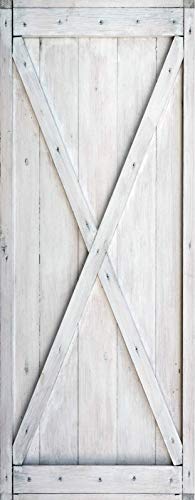 A.Monamour 3D Door Stickers for Interior Doors White Wood Planks Boards Wooden Barn Door Texture Background Vinyl Waterproof Self Adhesive Door Mural Decals for Bedroom Office Bathroom 77 x 200 cm - color: 24, size: 30.3 x 78.7 inches