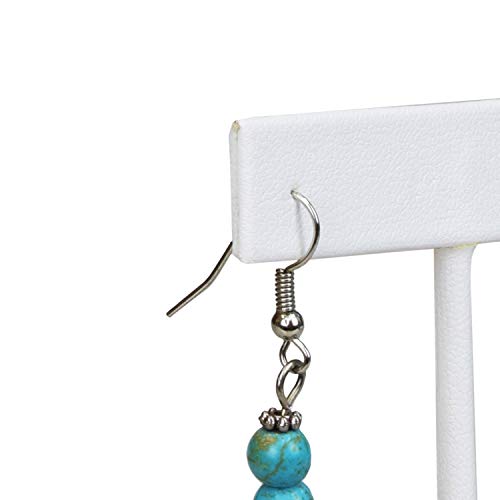 MOOCA 11 Pcs Jewelry Display Set, Necklace Display Bust, Earring Organizer, Ring Holder Stand for Showcase and Store, Premium White Faux Leather - color: Style 2, White Faux Leather,11 Pieces