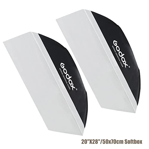 Godox 750W Professional Studio Strobe Flash Light Kit, 3-Light Godox Strobe Lighting Kit for Photography, 3x250W 5600K Monolights with Strobe Trigger, Softbox, Light Stands, Boom Arm