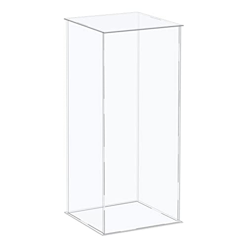 MECCANIXITY Acrylic Display Case Plastic Box Cube Storage Box Clear Assemble Showcase 8.3x6.3x16.1 Inch for Collectibles - size: 8.3x6.3x16.1 Inch