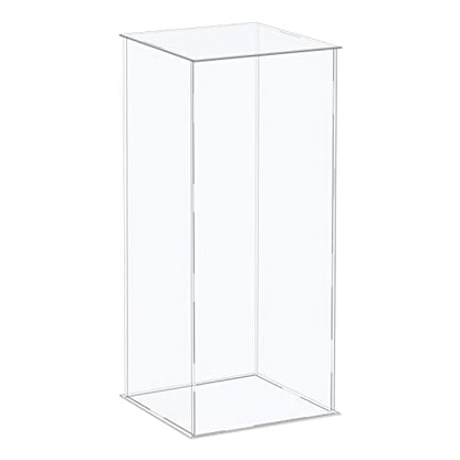 MECCANIXITY Acrylic Display Case Plastic Box Cube Storage Box Clear Assemble Showcase 8.3x6.3x16.1 Inch for Collectibles - size: 8.3x6.3x16.1 Inch