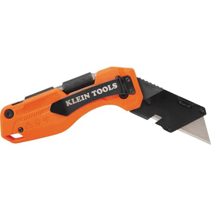 Klein Tools 44304 Folding FLICKBLADE Utility Knife, Compact, Removable Impact Driver, 1/4-Inch Nut Driver and #2 Phillips Bit - style: Flickblade w/ Driver