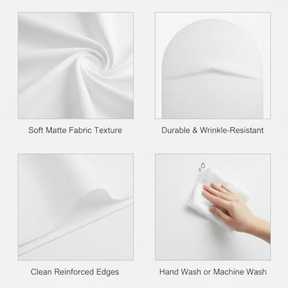Double Sided 7.2FT White Arch Backdrop Cover Spandex Fitted Stretchy Arch Covers for Wedding Birthday Party Bridal Baby Shower Ceremony - color: White, size: 7.2FT
