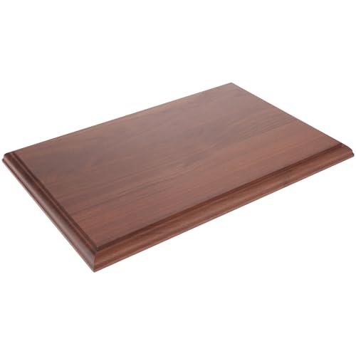 Plymor Solid Walnut Rectangular Wood Display Base with Ogee Edge, 14.875" W x 9.875" D x 0.75" H - size: 14.875" x 9.875" x 0.75"