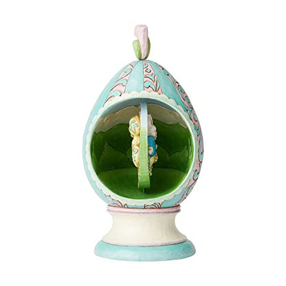 Jim Shore Strolling Through Spring Easter Egg with Rotating Scene 6003625 New