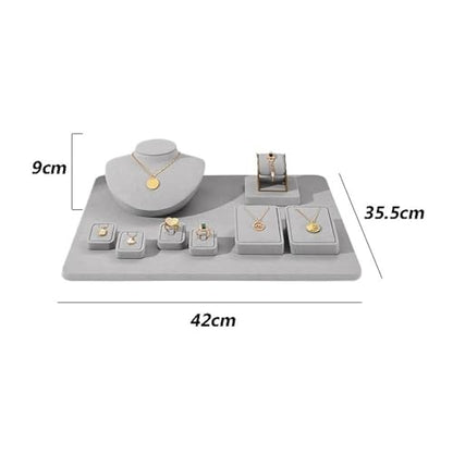 Jewelry Display Stand, Microfiber Jewelry Rack Necklace Ring Watch Counter Display Rack Light Luxury Jewelry Display Props