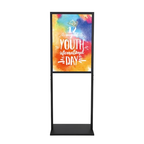 Sign Holder Stand, heavy Duty Pedestal poster stand for display,22×28 inch slide-in double sided banner poster sign holder floor stand for indoor Display (22×28)