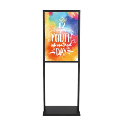 Sign Holder Stand, heavy Duty Pedestal poster stand for display,22×28 inch slide-in double sided banner poster sign holder floor stand for indoor Display (22×28)