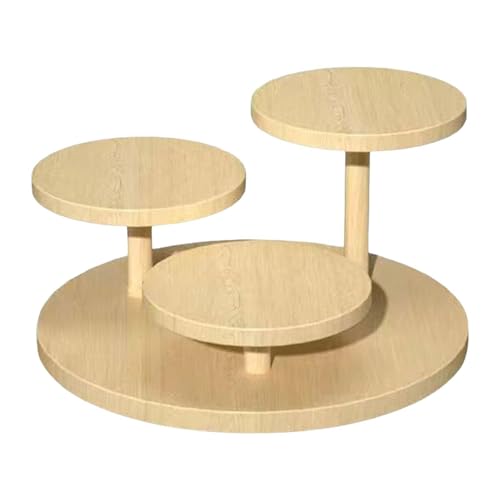Display Riser Stand Countertop Multi Tier Solid Wood Perfume Holder Cake Stand Storage Rack for Doll Craft Figurine, 3 Layer - color: 3 Layer