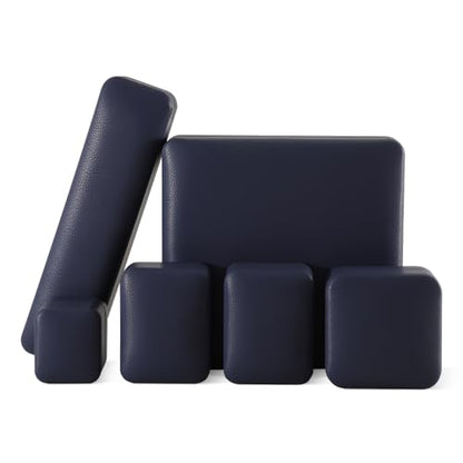 Leather Ring Display Box - Luxury Gift Box for Wedding, Anniversary & Premium Jewelry - color: Dark Blue, size: Ring Box