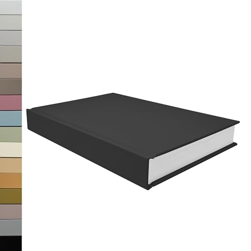 CovoBook™ Blank Hardcover | Premium Sketchbook Journal Guest Book | Photo Prop Home Decor (Black, Size 9) - color: Black, size: Size 9
