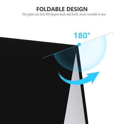 Toddmomy Foldable A3 Photography Reflective Display Board Cardboard Light Reflector for Still Life Jewelry Food Photo Studio Lighting Background Panel Black White Gold