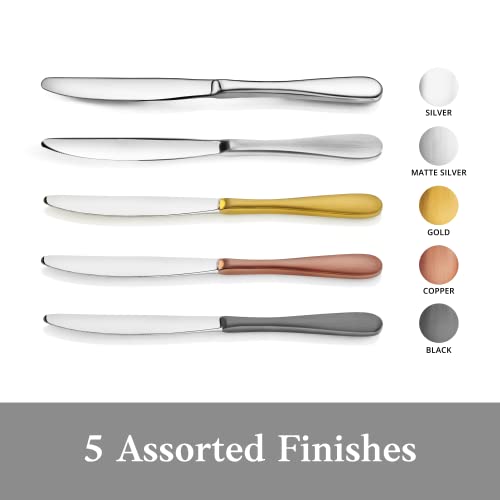 Artaste 18/10 Stainless Steel Flatware 36-Piece Set, Rain 1029130, Matte Finish Handle - color: Matte Silver