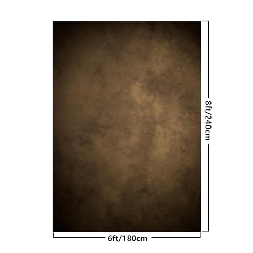 6x8ft Vinyl Texture Abstract Background Character Photo Backdrop Professional Portrait Photography Studio Booth Props (Dark Brown) - color: E01, size: 6x8ft