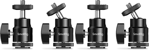SmallRig 1/4" Camera Hot Shoe Mount, Ballhead Tripod with Additional 1/4" Screw, 2pcs Pack - 2059 (Pack of 2) - size: 2pcs pack (Pack of 2)