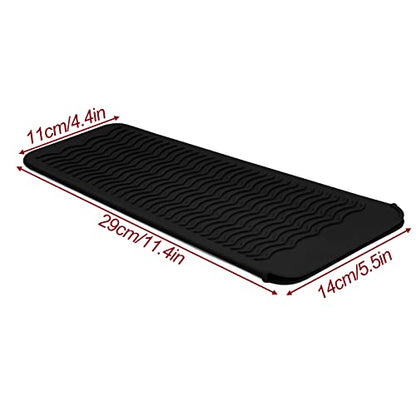 1Pack Silicone Heat Resistant Mat Pouch for Hair Straightener, Curling Iron, Flat Iron and Hot Hair Tools Black - color: Black, size: 1 Pack