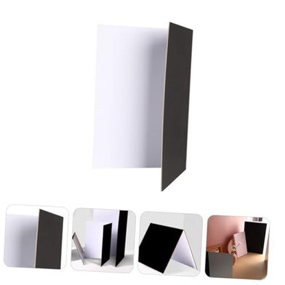 Operitacx Thick Foldable Photography Reflective Board White Black Backdrop Cardboard for Studio and Outdoor Photo Shoots