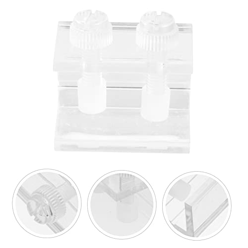 FOMIYES 2pcs Acrylic Background Clips for Fish Tank Aquarium Backdrop Fixing Clamps Non-Skid Design and Siphon Groove for Securely Mounting Tank Backgrounds