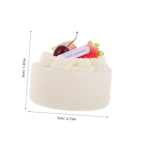 Realistic Faux Cake Model for 4-Inch Birthday Display for Sweet Table Decor and Photography Props for DIY Projects and Food Styling