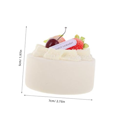 Realistic Faux Cake Model for 4-Inch Birthday Display for Sweet Table Decor and Photography Props for DIY Projects and Food Styling