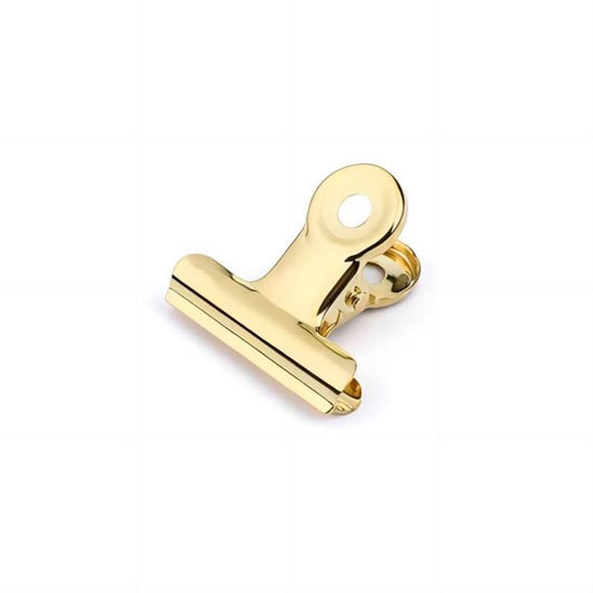 Coideal Small Gold Bull Hinge Clips, 30 Pcs Tiny Metal Binder Paper Clips for Tags Bags, Pictures Photos, Wire Grid Wall Decor, Office and Home Kitchen (Light Gold, 22mm) - color: Light Gold