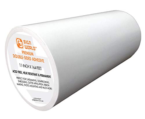 Best 11" Ultra-Thin Permanent Double-Sided Tape for Arts, Crafts, Die Cutting, Photography, Scrapbooking, Tear-by-Hand, Documents, All Purpose (11-Inch by 55 Yards) - size: 11-Inch Ultra-Thin