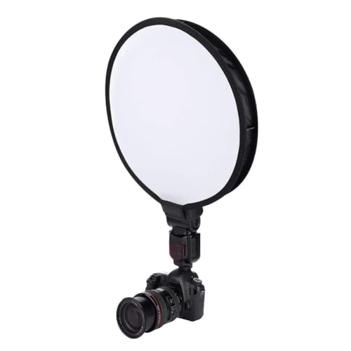 Flash Diffuser, Round Softbox Speedlight Softbox 40cm Portable Flash Diffuser Universal Speedlite Softbox Diffuser for Speedlight Camera Flash Diffuser Diffuser Cap Photography Camera Accessories