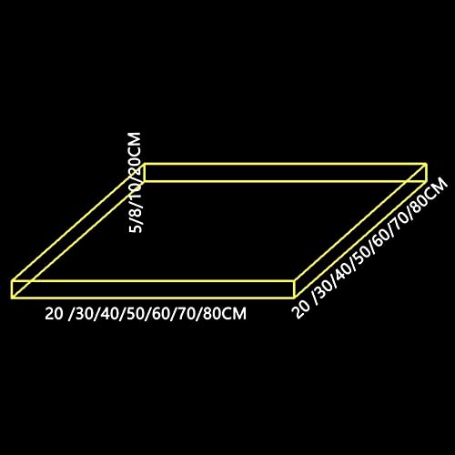 Acrylic Display Case Showcase, Clear Shallow Water Tank for Photography Storage Display, Floating Product Advertising Shooting Photo Props, Creative Cosmetic Shooting Tray - size: 50x50x20CM