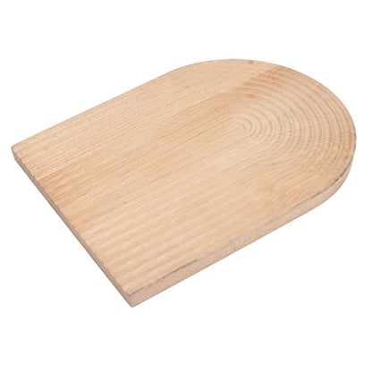 Wooden Bread Dessert Tray, Multifunction Serving Tray, Natural Beech Wood Geometric Snack Plate with Smooth Edges for Home Kitchen, Parties and Food Photography (Ellipse) - size: 13"L x 9.4"W