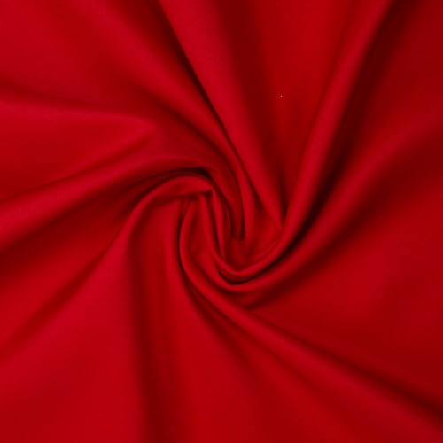 Gee Di Moda Cloth Napkins - 17 x 17 Inch Red Dinner Napkins - Set of 12 Soft & Absorbent Washable Fabric Cloth Table Napkins with Hemmed Edges for Hotel Restaurant, Holiday Parties & Wedding - color: Red