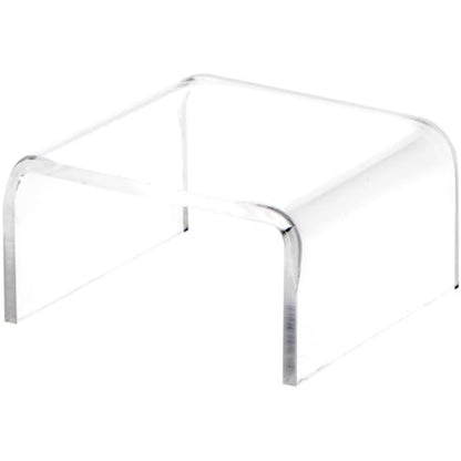 Plymor Clear Acrylic Short Square Display Riser, 1" H x 2" W x 2" D (3/32" thick) - size: 1" x 2" x 2"