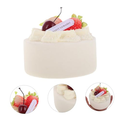 Realistic Faux Cake Model for 4-Inch Birthday Display for Sweet Table Decor and Photography Props for DIY Projects and Food Styling