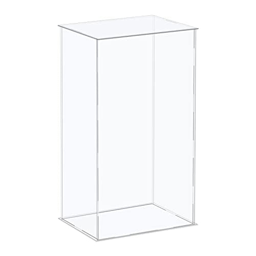 MECCANIXITY Acrylic Display Case Plastic Box Cube Storage Box Clear Assemble Showcase 10.2x6.3x16.1 Inch for Collectibles - size: 10.2x6.3x16.1 Inch