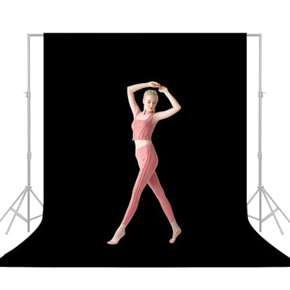 Professional Black Photography Backdrop10X8- Heavy-Duty Machine Washable Seamless Background for Studio & Video - color: Black, size: 10X8
